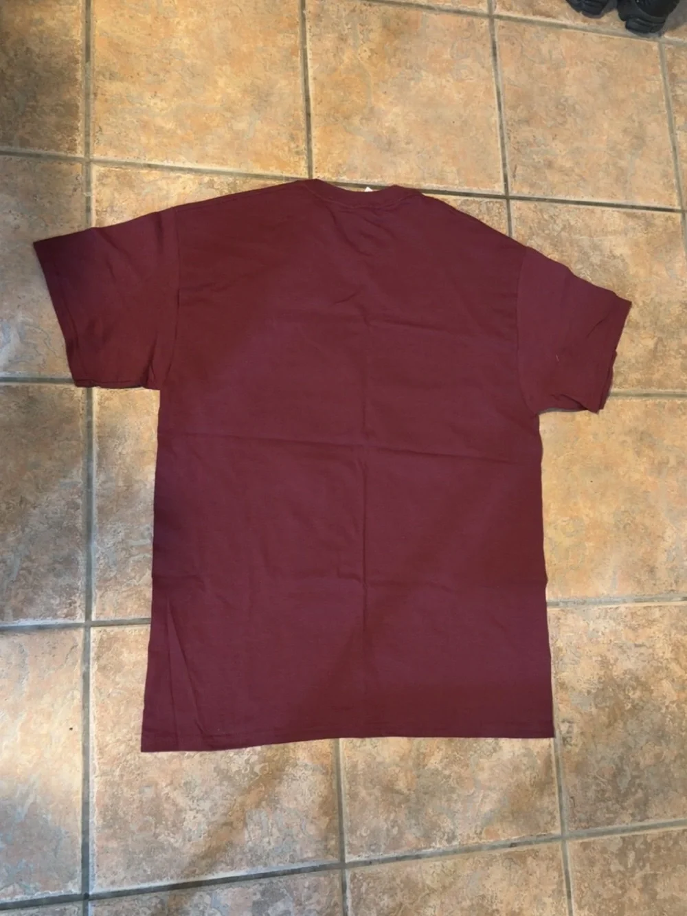Gildan Maroon Graphic Tee with White Print